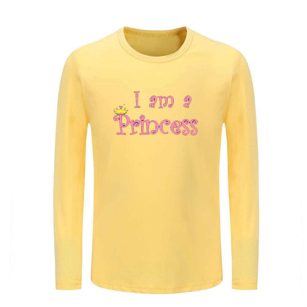 

Cute Funny prince princess Pattern Kids T-shirts Childs Graphic Printing Tee Shirts Boys Girls Tops Long Sleeve Christmas Gift