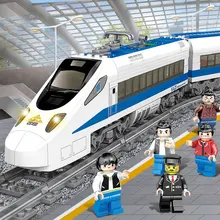 Радиоуправляемые поезда электрическая Игрушечная модель поезда Рождество дистанционное управление железнодорожная станция моделирование модели треков наборы Maersk строительные блоки