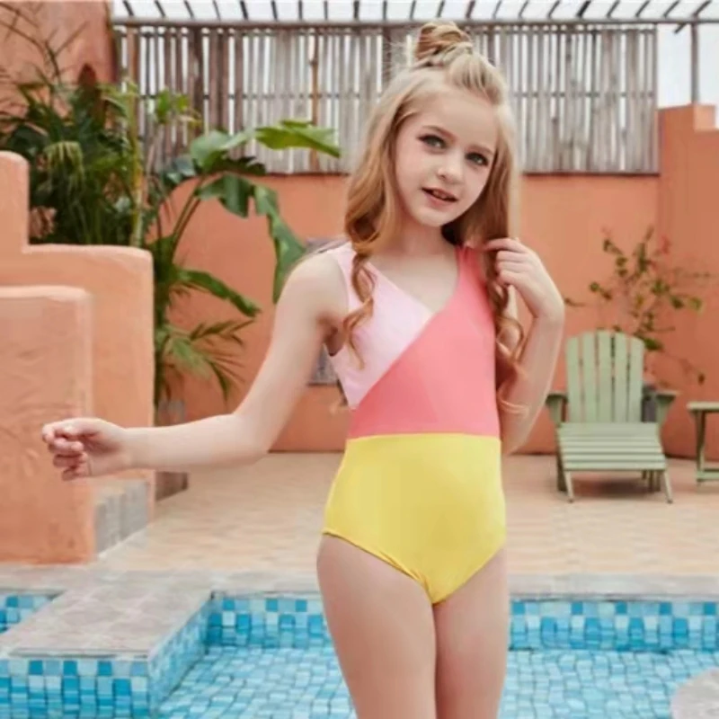 UK Toddler Kids Baby Girls One-piece Backless Swimwear Leopard Bikini Swimsuit 
