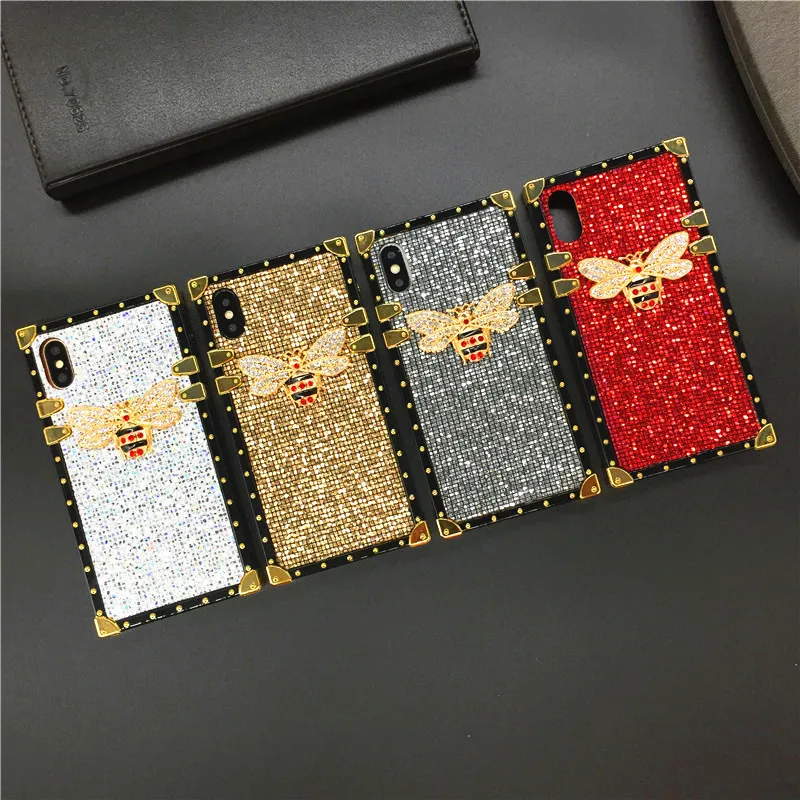 For Samsung S23 S22 S21 S20 S10 S9 Note20 Luxury Leather Square