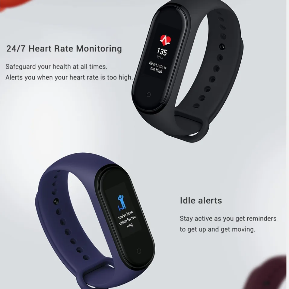 Глобальная версия Xiaomi Miband 4 умный Браслет пульсометр фитнес 3 цвета AMOLED экран Smartband фитнес