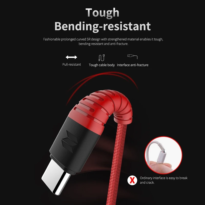 Rock Дата usb type C кабель 3A Быстрая зарядка мобильный телефон зарядное устройство кабель провод кабель type-C кабель для Xiaomi samsung huawei Oneplus
