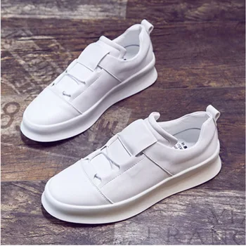 

Black Genuine Leather Women Running Shoes White Flat With Sport Shoes For Men Allmatch Anti-Slip Women Sneakers