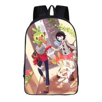 

School Bag for Girl Boy Pokemon Pikachu 3D Print Black Backpack Kids Children Bookbag Students Customize Image Bagpack Daypack