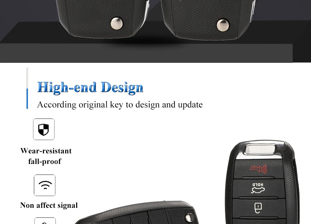 Keyforkess 3/4BT Flip Remote Car Key Shell per Kia Carens Ceed Rio Sportage Optima Sorento Cerato Soul Forte Seltos custodia Fob - H911fe8edcc0c4f5abfeb818794b5ffa1g