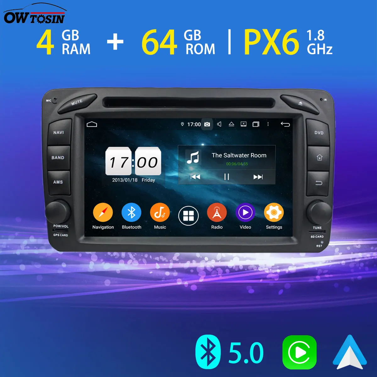 PX6 4 + 64G Android 10 Автомобильный GPS плеер для Mercedes Benz C G CLK Class W203 C209 Viano Vito W639 W463 BT 5 0 Tethering