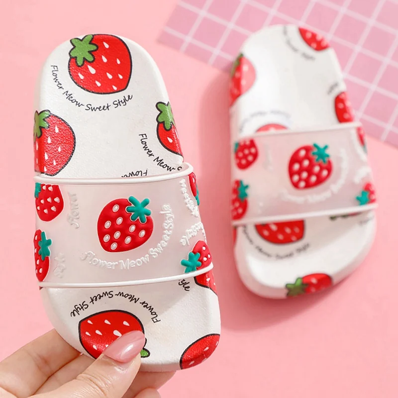 

Summer Children's slippers Toddler Kid Boys Girls Cute Beach Sandals Slippers Flip Shoes Infant Cartoon Print Flat Heels Shoes
