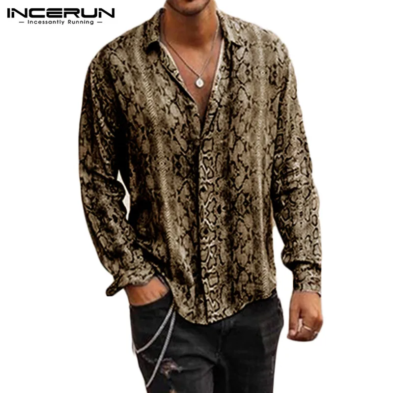 Camisa De Solapa Manga Larga Con Estampado Para Hombre Camisa De Solapa Manga Larga Con Estampado Para Hombre