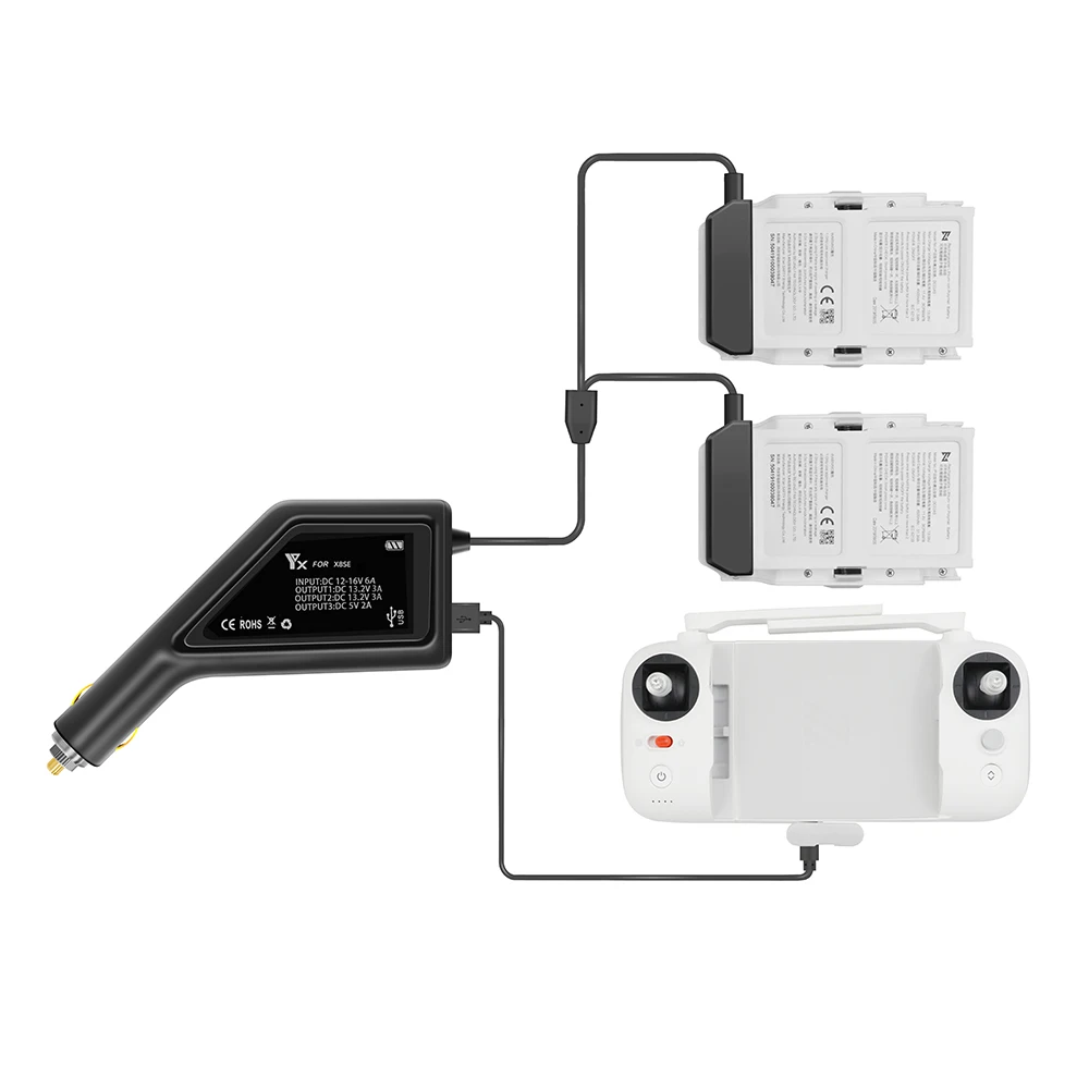 

3 in1 fimi x8 se USB Car Charger Remote Control Battery Charger For XIAOMI FIMI X8 SE Drone Accessories