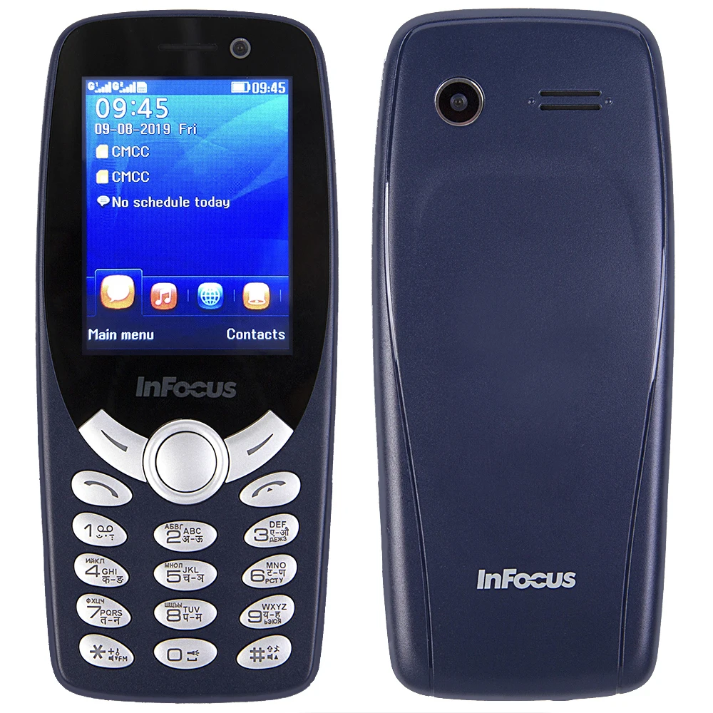 Original InFocus IF9012 Russian keyboard cell phone Dual SIM card unlock mobile phone 1800MaH Wireless FM 2