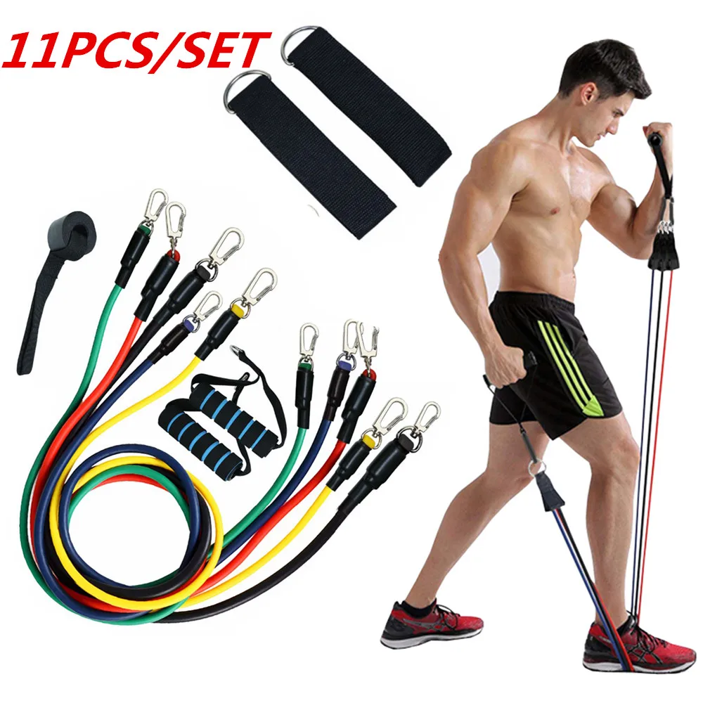 

11Pcs Resistance Bands Set Expander Yoga Exercise Fitness Rubber Tubes Band Stretch Training Home Gyms Workout Elastic Pull Rope