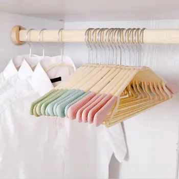 

Household Adult Non-marking Hangers Wide Shoulder Plastic Hanger Clothing Support Multi-functional Anti-skid Drying Rack Plastic