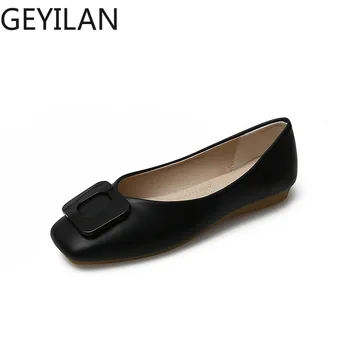 

Women Flats Shoes Loafers Slip On Leather Shoes Shallow Single Flats Office Large Size Lady Footwear Spring Autumn Zapatos Mujer