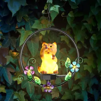

Solar Power LED Cat Hanging Lamp Waterproof Garden Yard Decorative Light