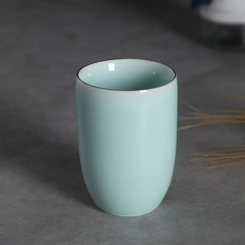 

190ml Celadon Tea Cup Modern Tumbler Cup Drinkware Jade Green Cute Travel Cups Japanese Style Wine Tumbler