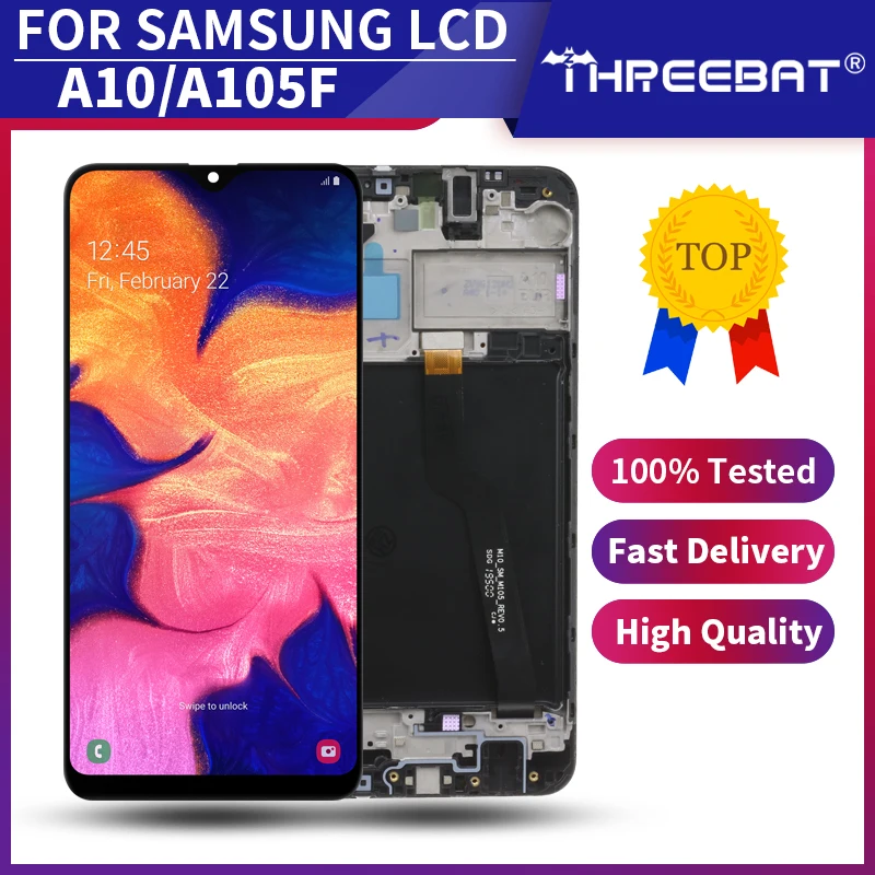 Новый для Samsung galaxy A10 lcd дигитайзер A105/DS A105FD A105M дисплей сенсорный экран с рамкой A105F