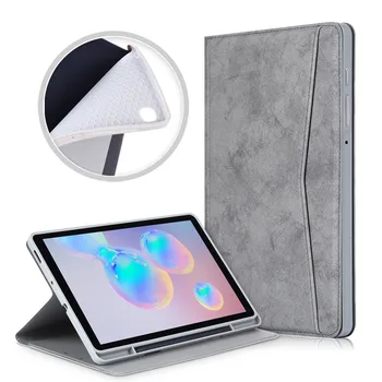 

Tablet case For Samsung Galaxy Tab S6 Lite case with Pencil Holder P610 P615 protective leather case for Samsung Tab S6+Pen