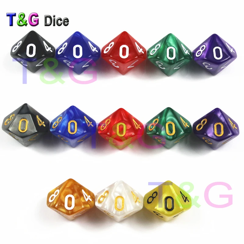 Новинка игральные кости D10 для ролевых игр dnd 10 лиц кубики богатых цветов
