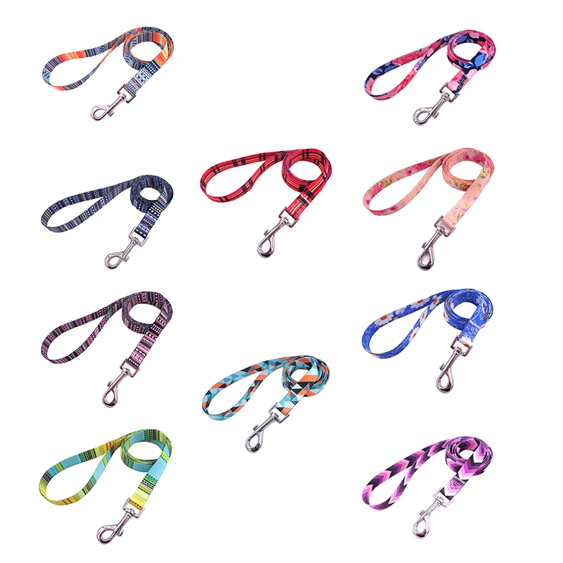 10Styles Pet Leash High Quality Bohemian Printed Dog Leashes Fashion Durable Ethnic Style Leads Rope For Small Medium Large Dogs