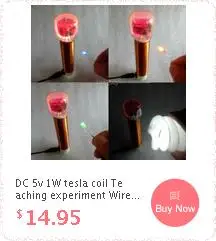 Электронные игрушки dc 12V tesla coil обучающий эксперимент Беспроводная передача мощности с светящейся трубкой световой индикатор светильник