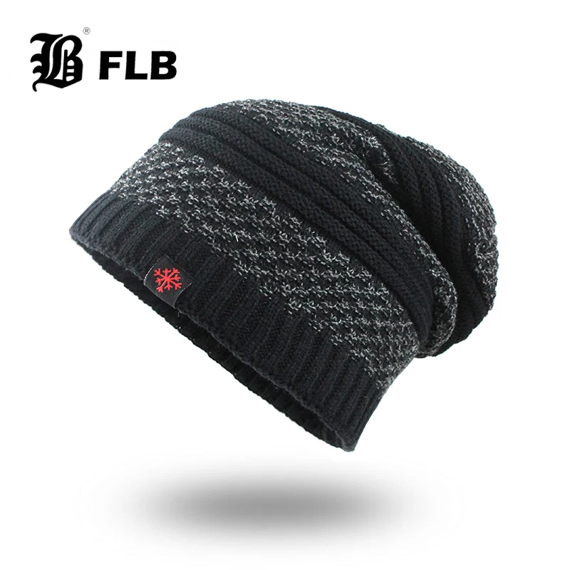 [FLB] Зимние шапочки высокого качества мужские шапки маска Warm капот Теплые Мешковатые зимние шапки для мужчин и женщин Skullies шапки F18075