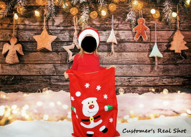  Yeele Christmas Tree Snow Lamp Gifts Wooden Board Photocall Baby Photography Backgrounds Photograph - 33058279057
