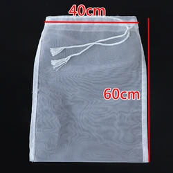 Reusable Nylon Mesh Filter Bag for Homemade Beverages and Sauce Straining (40x60cm)