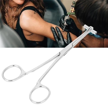 

Body Piercing Pliers Tool Ear Lip Navel Nose Tongue Septum Sponge Forceps Clamp For Lip Nipple Nose Studs Rings Tweezer