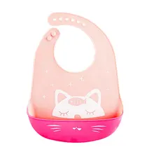 Baberos impresos para bebé, Bandana impermeable para niño y niña, alimentación de silicona, grado alimenticio, 1 Uds.