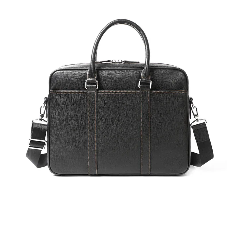 Мужской портфель из натуральной кожи, мужская сумка, модная мужская сумка на плечо, 14 дюймов, сумка для ноутбука, деловая коровья кожа