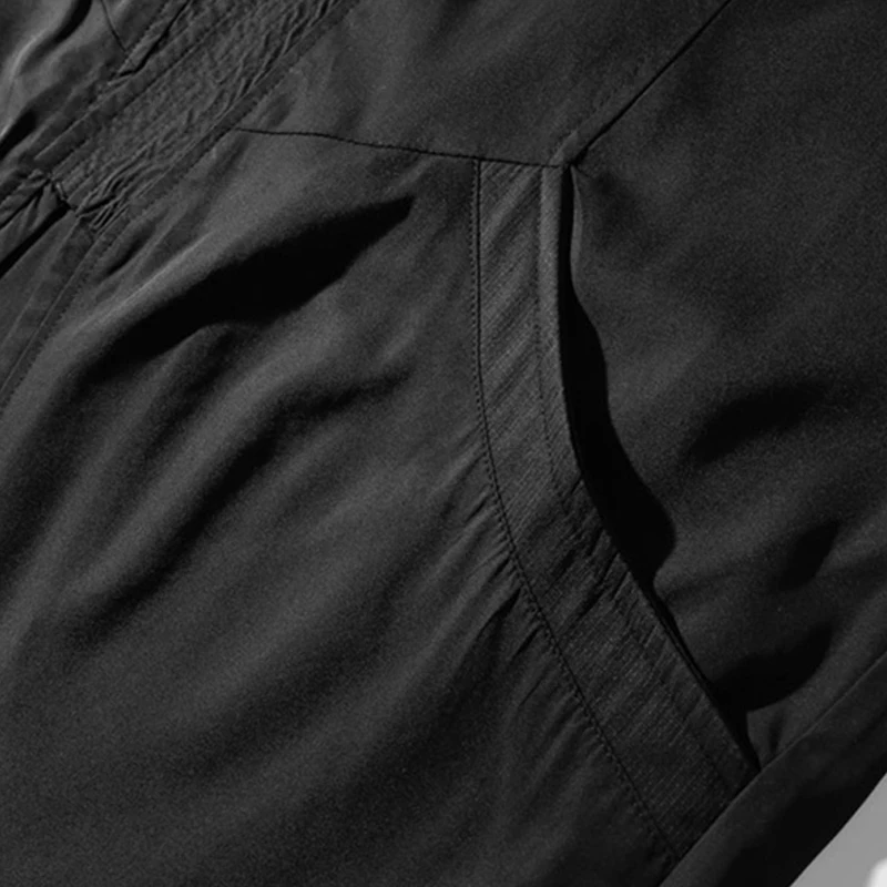 Harajuku Open Stitch Jackets Men Hip Hop Coats Black Japanese Style Male Seven-cent Sleeve Streetwear Tops WB360