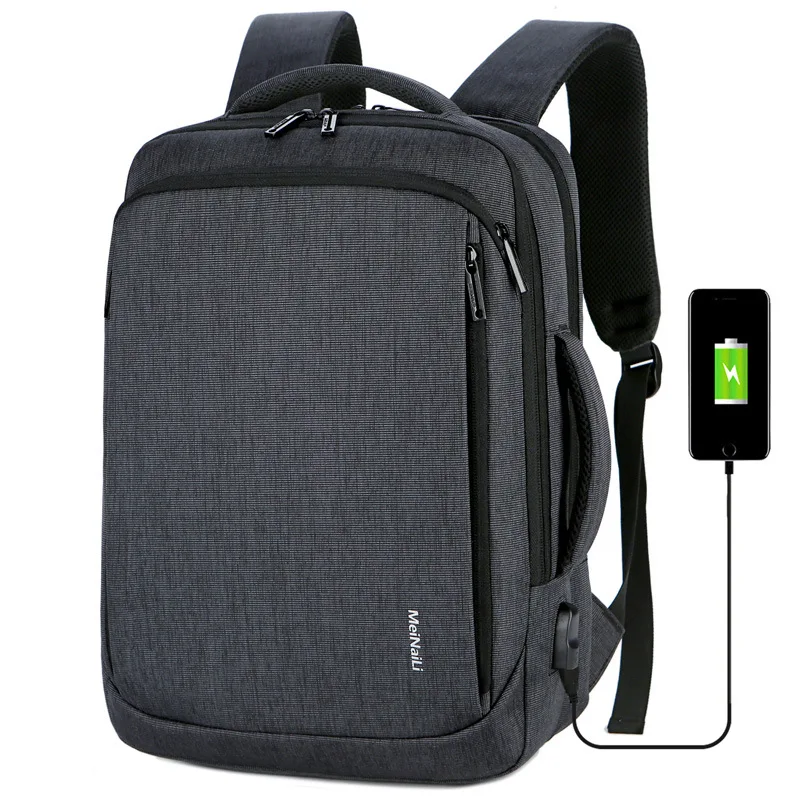 

Business waterproof shoulder laptop bag wild large capacity travel backpack USB charging smart bag