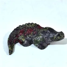 Натуральный кварцевый кристалл статуя животного полудрагоценный камень крокодиловый камень фэн-шуй Исцеление Рейки для декора подарок XSY