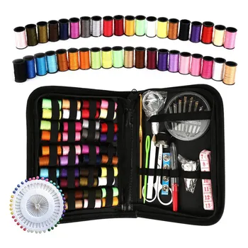 

128pcs/set Portable Travel Sewing Box Kit Sewing Thread Stitches Knitting Needles Tools Cloth Buttons Craft Scissor Mom Gifts