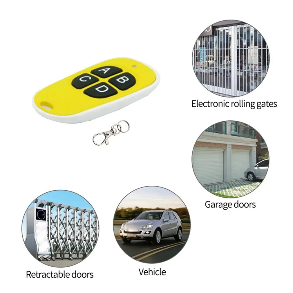 433MHZ Copy Remote Control Garage Door Durable Remote Control With Emission LED And Low Battery Indicator - Famidy.com