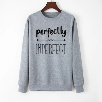 

Women Hoodies Sweatshirts Tops Female Casual Pullovers I'm Perfect Print Sweatshirt Spring Autumn Hoodie Pullover Streetwear