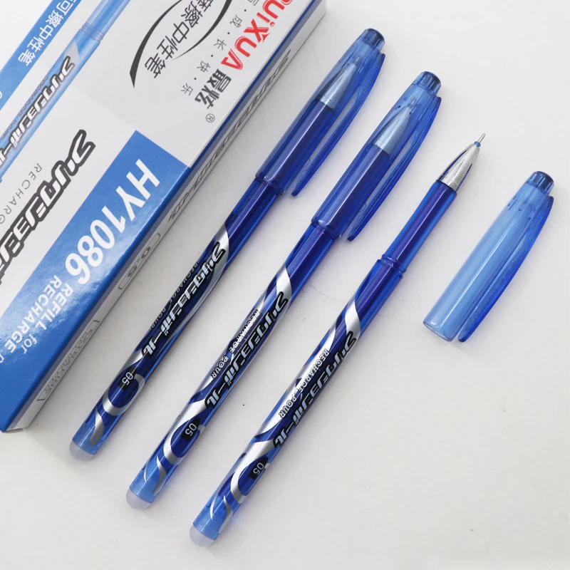 

12Pc/Set Erasable Washable Erasable Pen Refill 0.5mm Blue/black Ink Gel Pen Erasable Refill Writing for School Office Stationery