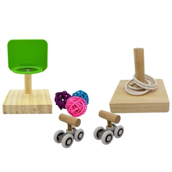 

Bird Educational Toy Parrot Bird Basketball Ring Roller Skating Toy Set 3 Pack