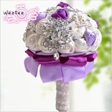 Кристальный Свадебный букет цветок ручной работы элегантный декоративный искусственный цветок розы со стразами невесты SPH244