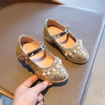 

2020 Kids Spring Baby Girls Fashion Princess Flat Children Pu Leather Shoes Toddler Brand Rhinestone Mary Jane