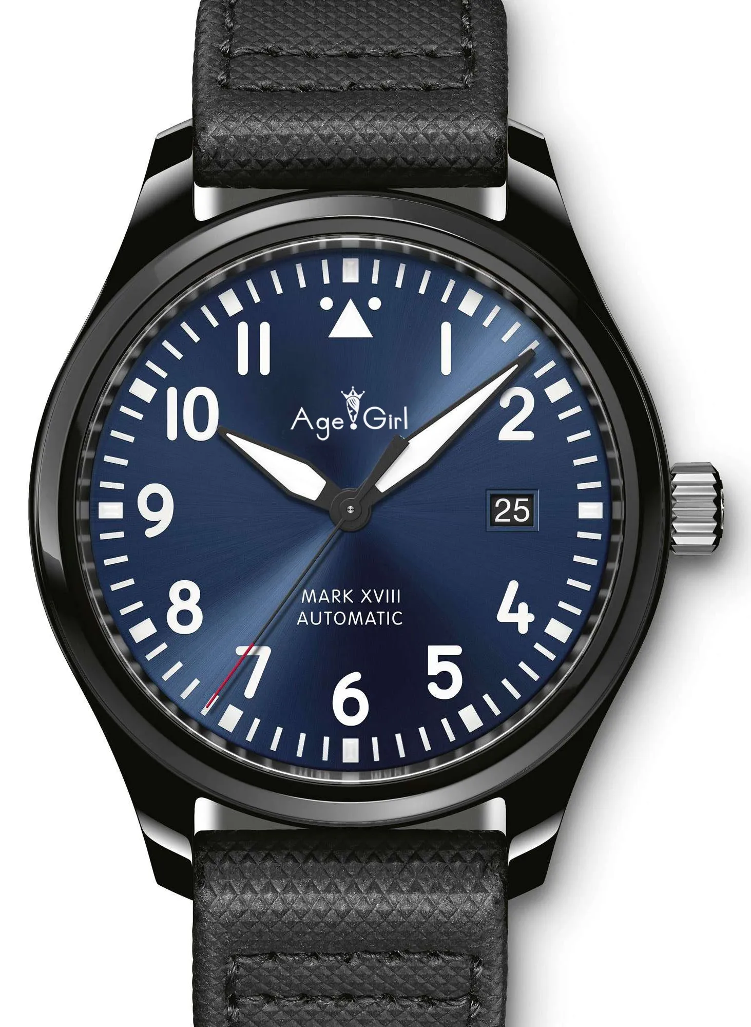 

Luxury Brand New Men Automatic Mechanical Pilot MARK XVIII Black Blue Brown Leather Stainless Steel Sapphire Date Sport Watches
