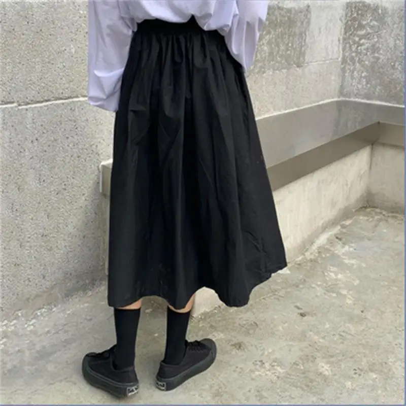 Ladies Popular Skirt Spring And Summer New Black Elasticated Waist Sag Youth Fashion Slim Waist Comfortable Half Skirt