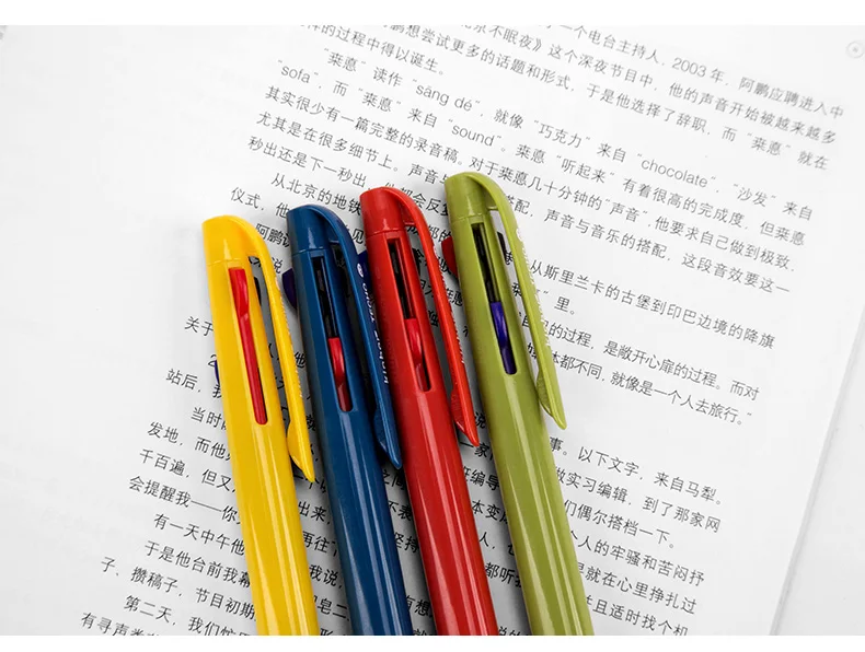 Новинка года! многофункциональная ручка 3 в 1 xiaomi kinor, 3 цвета, 0,7 мм, черный, синий, красный стержень сменный гелевый карандаш, гладкое письмо для офиса, студента
