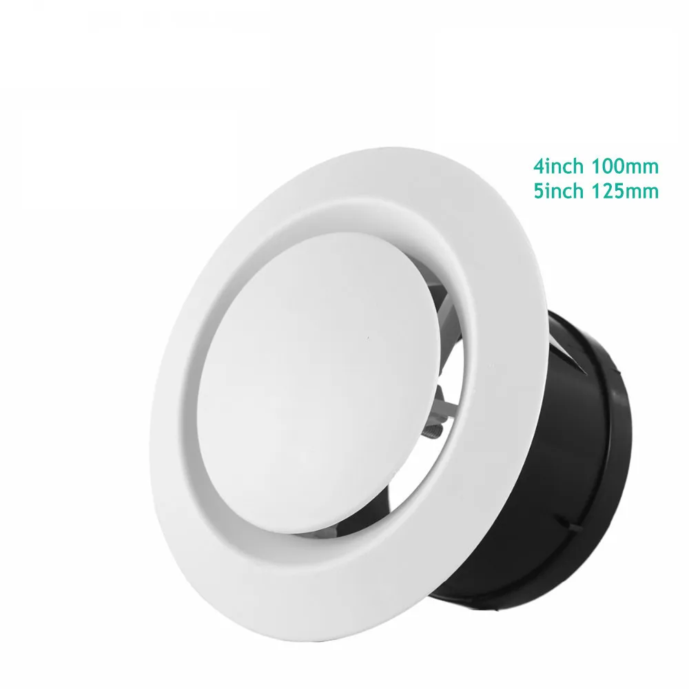 

Adjustable Air Vent Extractor Valve Grille Cover Inline Fan Outlet Vent Round Diffuser Ducting Ventilation Cover Air Extractor