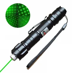 Aive 5000m 532nm Green Laser Sight laser pointer High Powerful Adjustable Focus Lazer with Laser 303 +Charger+18650 Battery