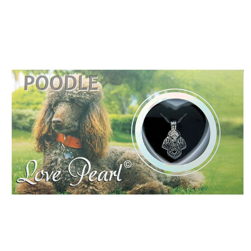 DMWB009 натуральная устричная мидея бусины собачка желаний коробки пресноводный жемчуг кулон ожерелье для домашних животных подарок - Цвет камня: Poodle