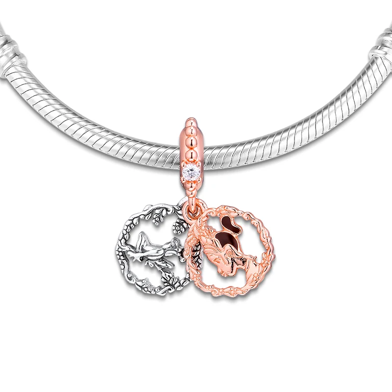 Adatto Per Bracciali Con Perline Europee 100% Gioielli In Argento Sterling 925 Rose Princess Tiana Charms Spedizione Gratuita