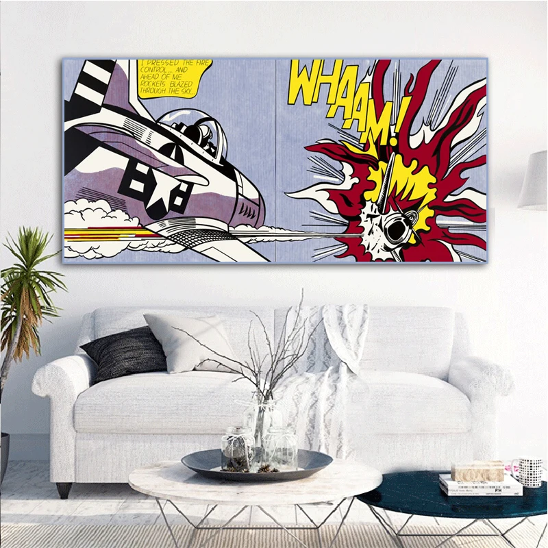 RELIABLI ART Roy Lichtenstein абстрактные постеры Поп Арт холст настенная живопись картины