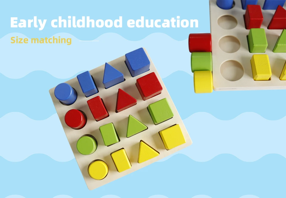 Mookids деревянная 3D головоломка красочная геометрическая форма познавательная детская Когнитивная доска обучающая игрушка для детей деревянные игры