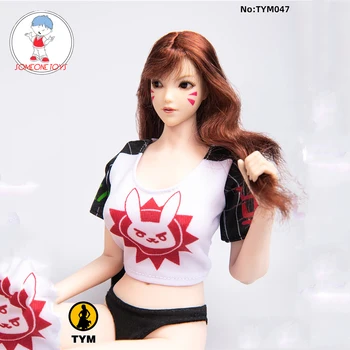 

1/6 Female Figure Clothes DVA Cute Shirt Briefs Set for 12" Body Figure